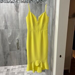 Bardot Vibrant Yellow Midi Dress